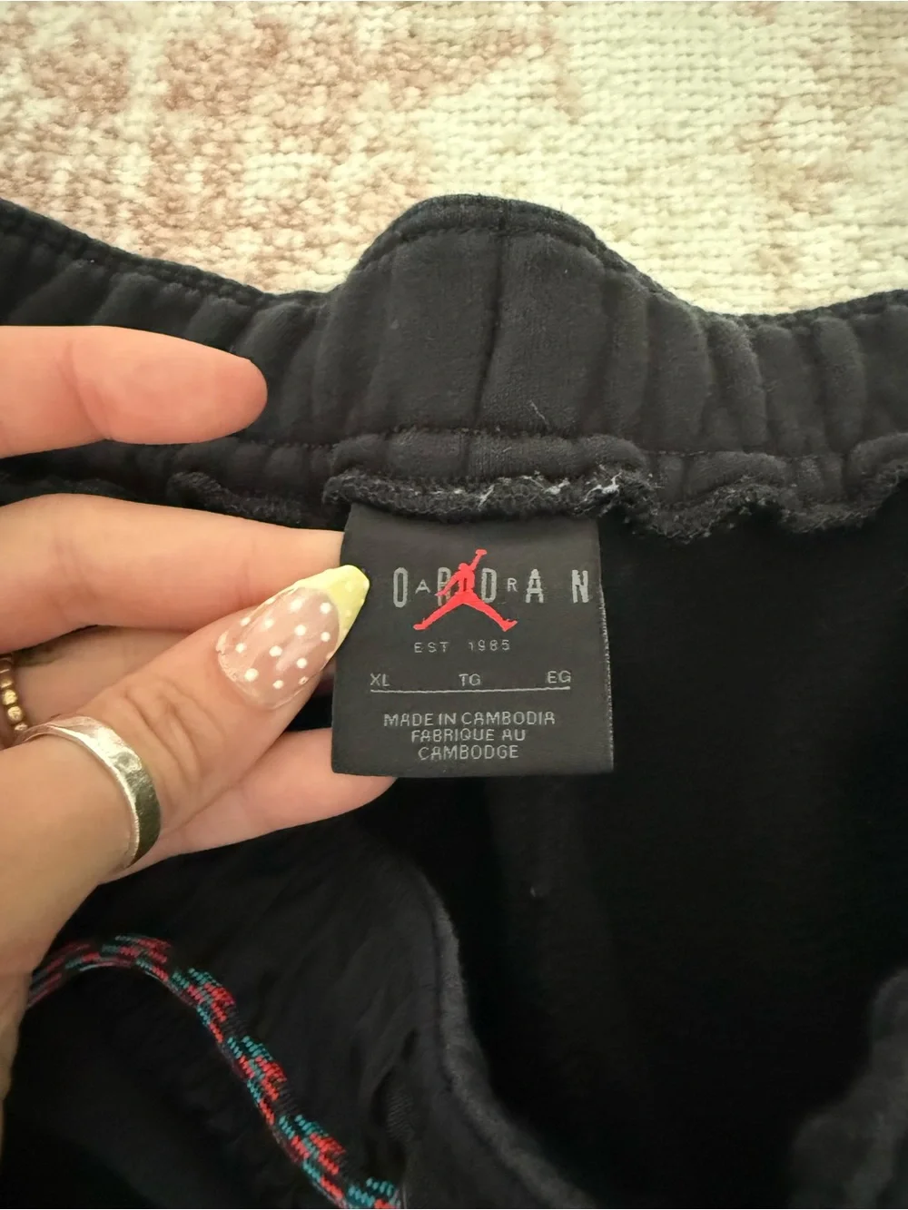 Jordan Black Matching Set Pullover Hoodie and Sweatpants